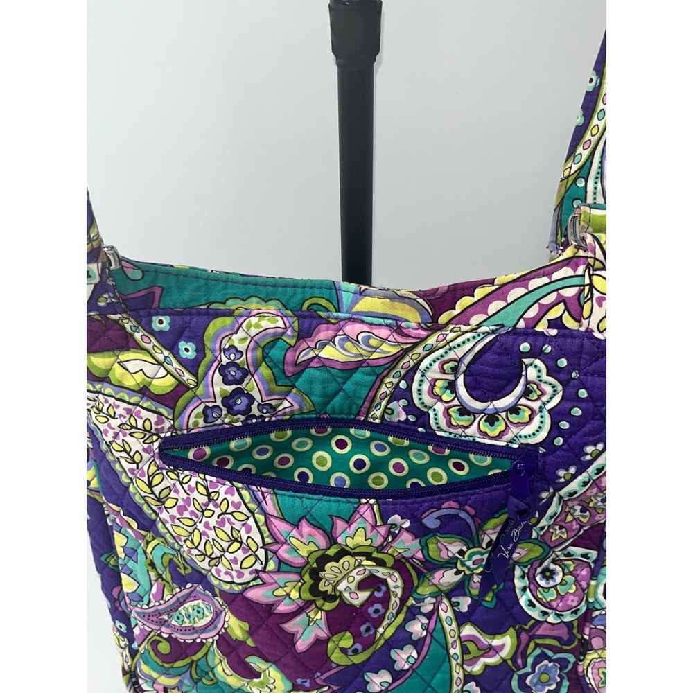 Vera‎ Bradley Crossbody Bag Quilted Purple Paisley Floral Everyday Purse - Picture 5 of 11
